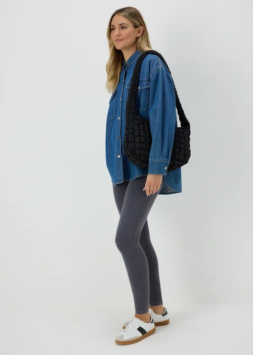 Charcoal Seam Free Leggings - S Image 4