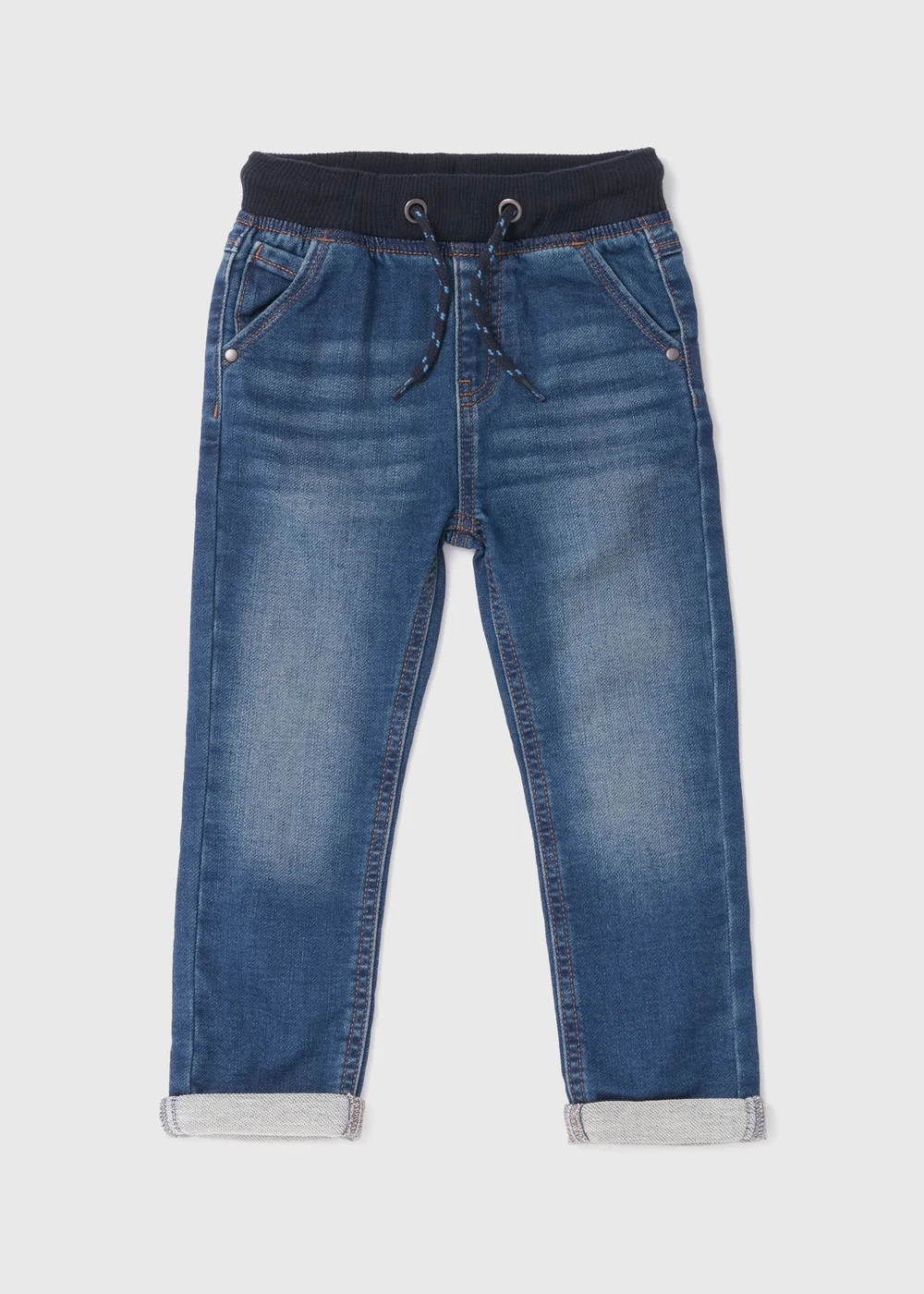 Boys Blue Ribbed Waist Jeans (1-7yrs) - 1 half year to 2 Image 1