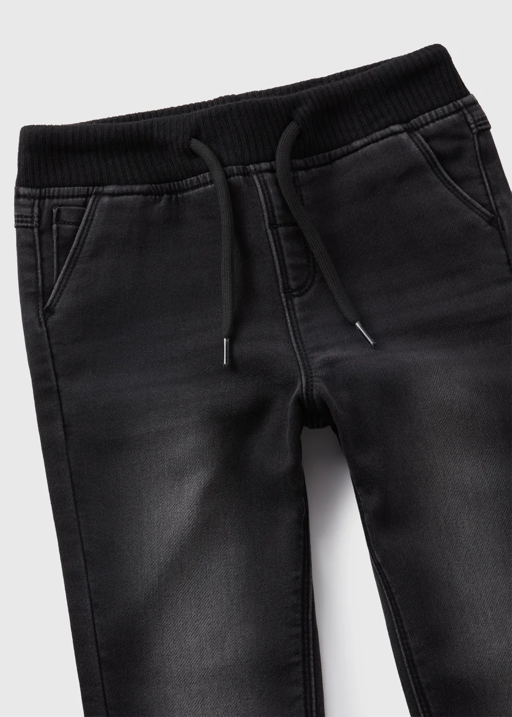 Black Ribbed Waist Jeans (1-7yrs) - 1 to 1 half years Image 2