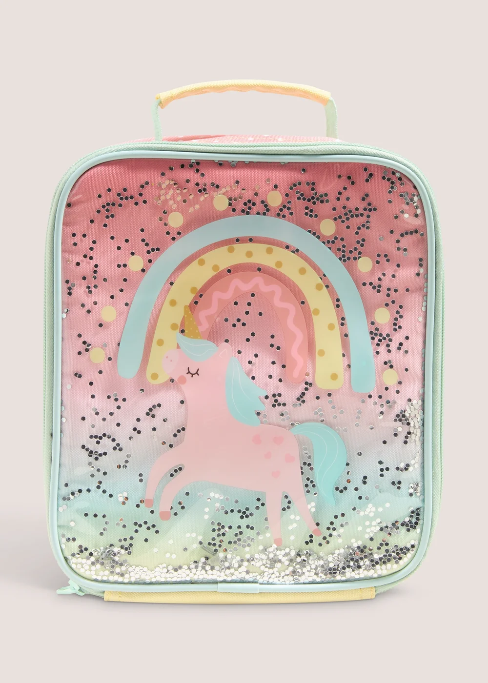 Pink Sparkly Unicorn Lunch Bag (21x24x8cm) Image 1