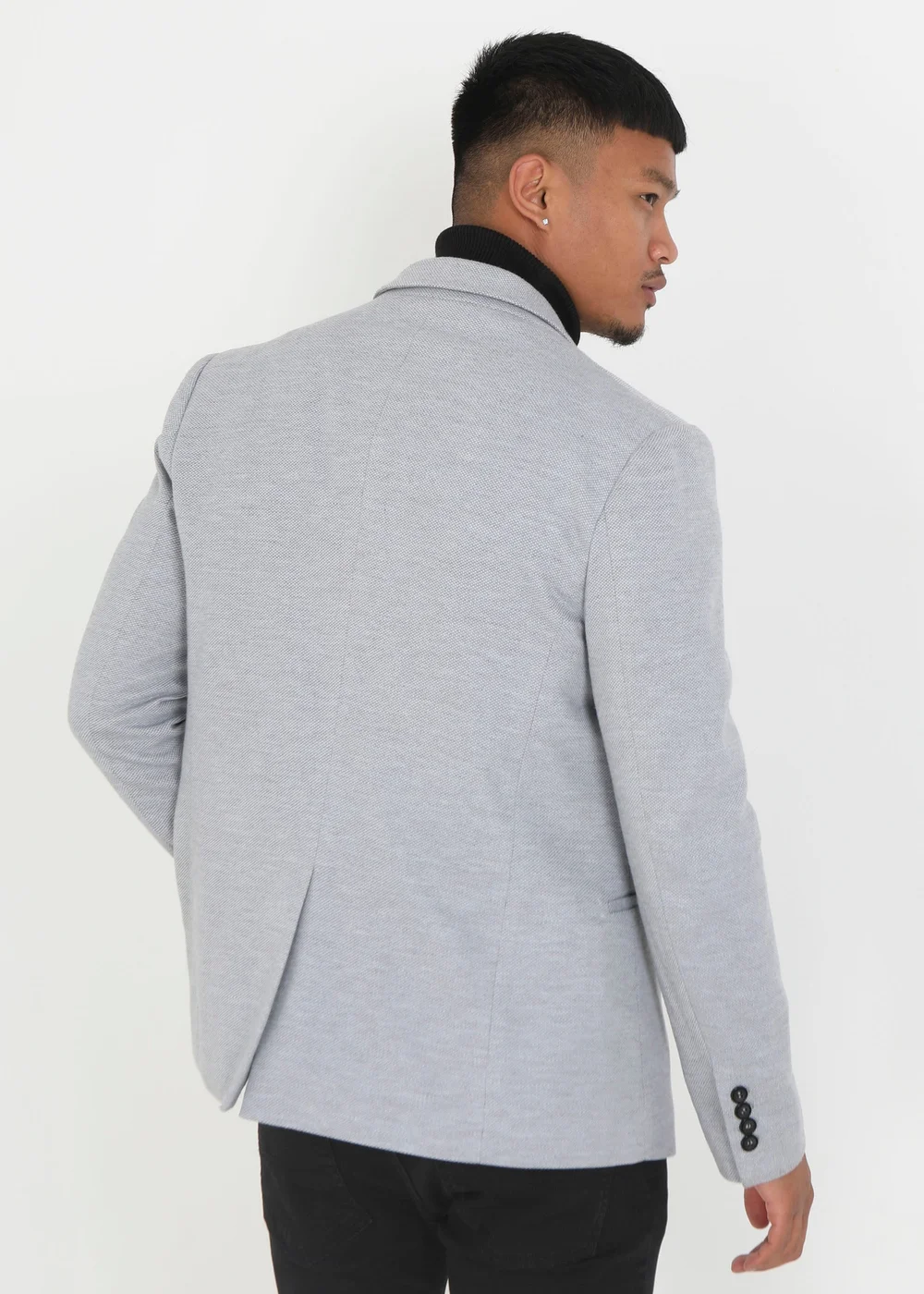 Brave Soul Grey Single Breasted Blazer - XL Image 3