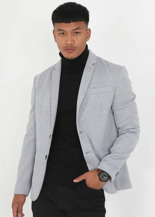 Brave Soul Grey Single Breasted Blazer - L Image 2