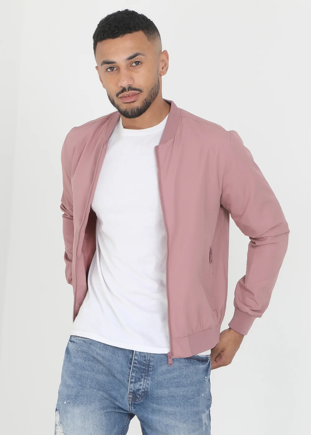 Brave Soul Pink Bomber Jacket - XL Image 1