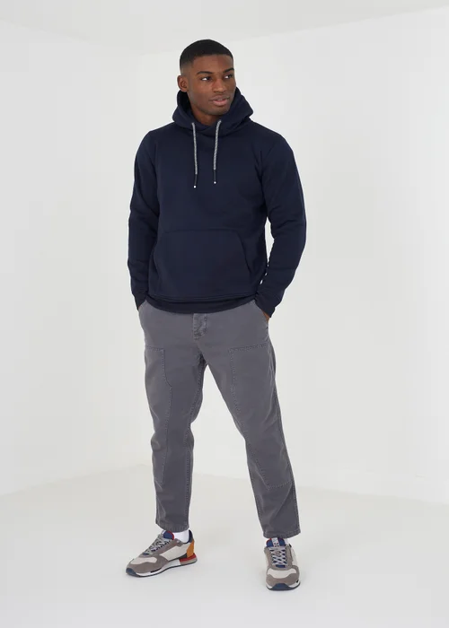 Brave Soul Navy Hoodie With Kangaroo Pocket - XL Image 3