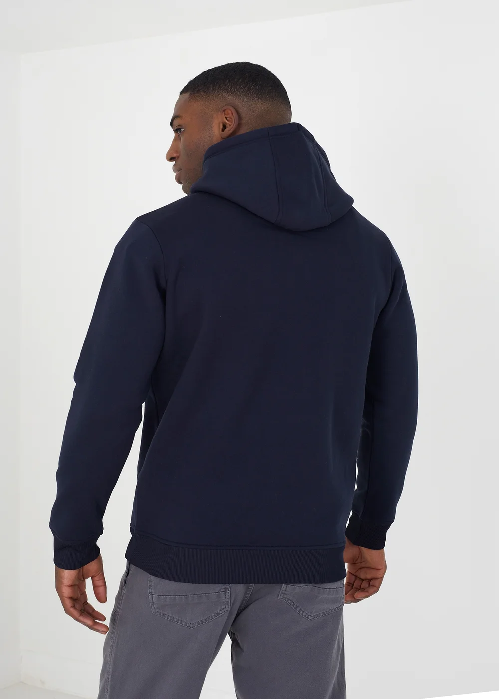 Brave Soul Navy Hoodie With Kangaroo Pocket - XL Image 2