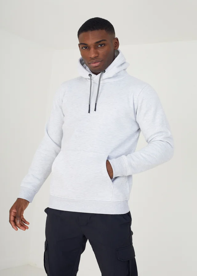 Brave Soul Ecru Hoodie With Kangaroo Pocket
