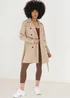 Brave Soul Stone Double Breasted Belted Trench Coat - 12 Image 3
