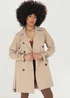 Brave Soul Stone Double Breasted Belted Trench Coat - 12 Image 1