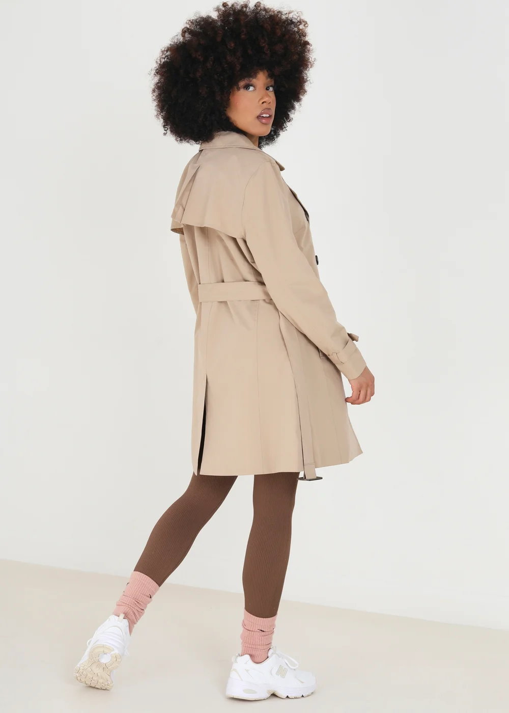 Brave Soul Stone Double Breasted Belted Trench Coat - 12 Image 2