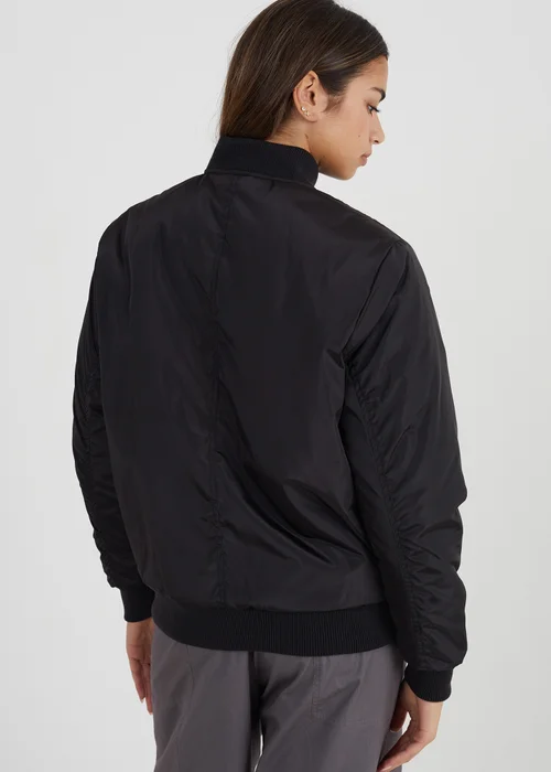Brave Soul Black Ruched Sleeve Oversized Bomber Jacket - 14 Image 2