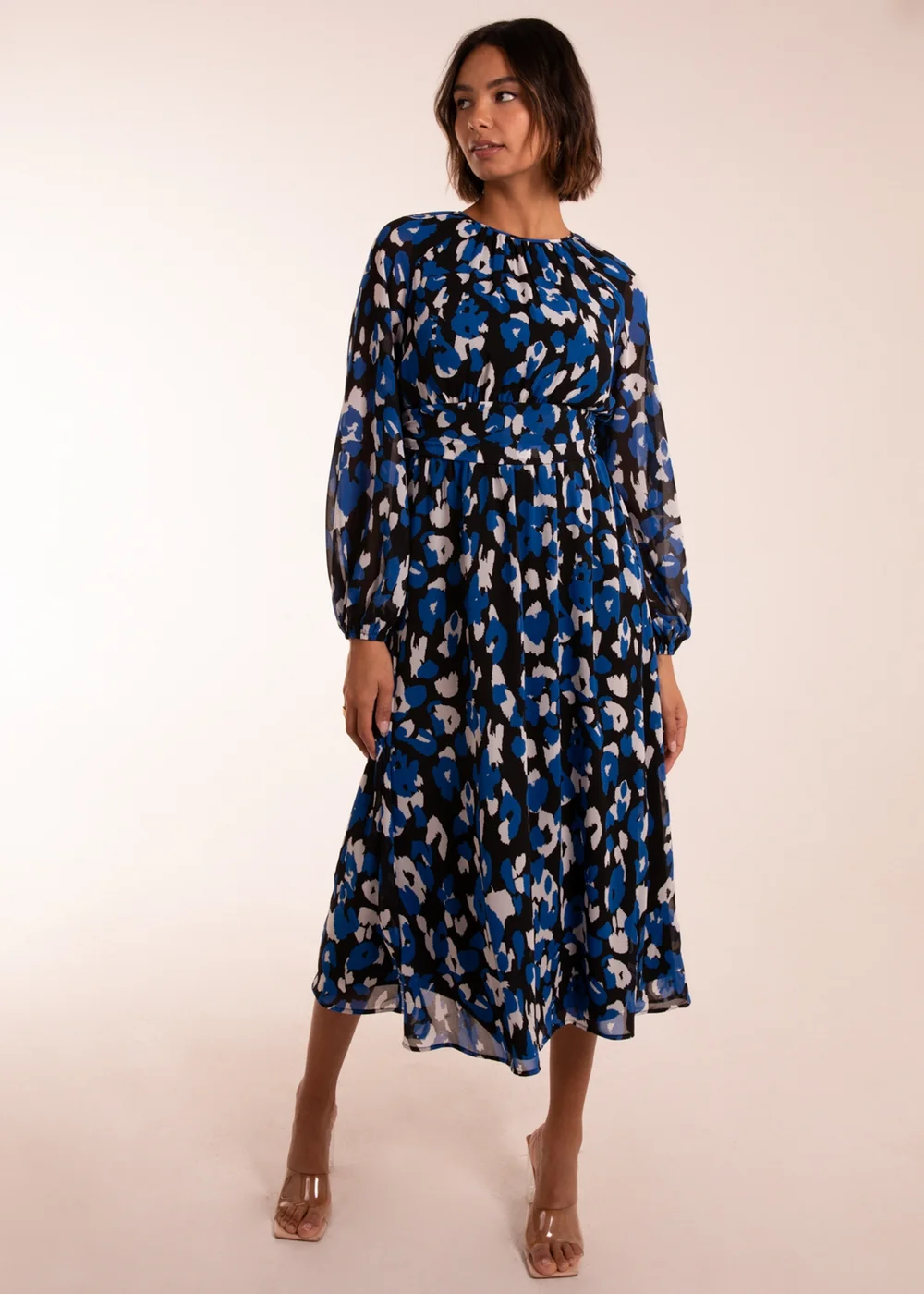 Blue Vanilla Blue Animal Keyhole Raglan Midi Dress - 16 Image 3