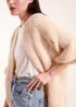 Blue Vanilla Beige Knitted Mid Length Cardigan - One Size Image 3