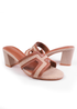 Where's That From Tan PU Drama Cut Out Strap Block Heel Sandals - 8 Image 2