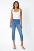 Roman Denim Blue Cropped Stretch Denim Jegging - 16 Image 4