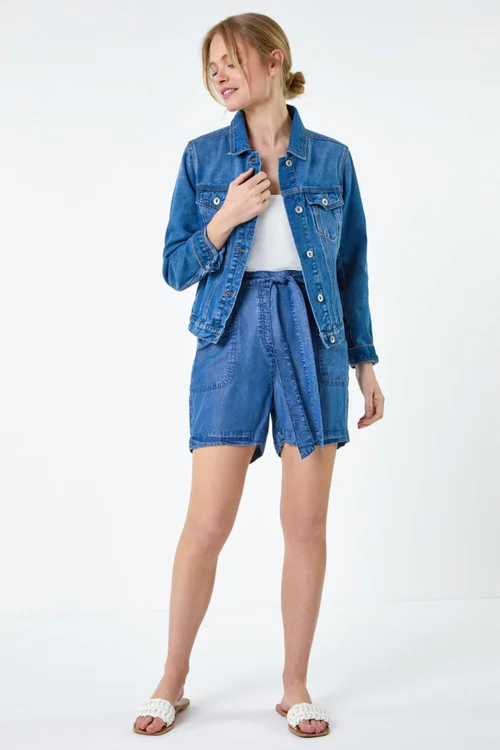 Roman Blue Classic Cotton Denim Jacket - 14 Image 2