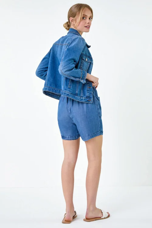 Roman Blue Classic Cotton Denim Jacket - 14 Image 3