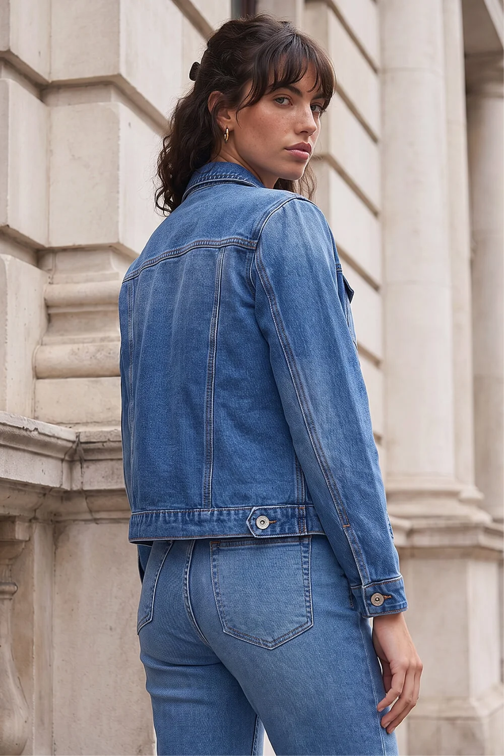 Roman Blue Classic Cotton Denim Jacket - 14 Image 2