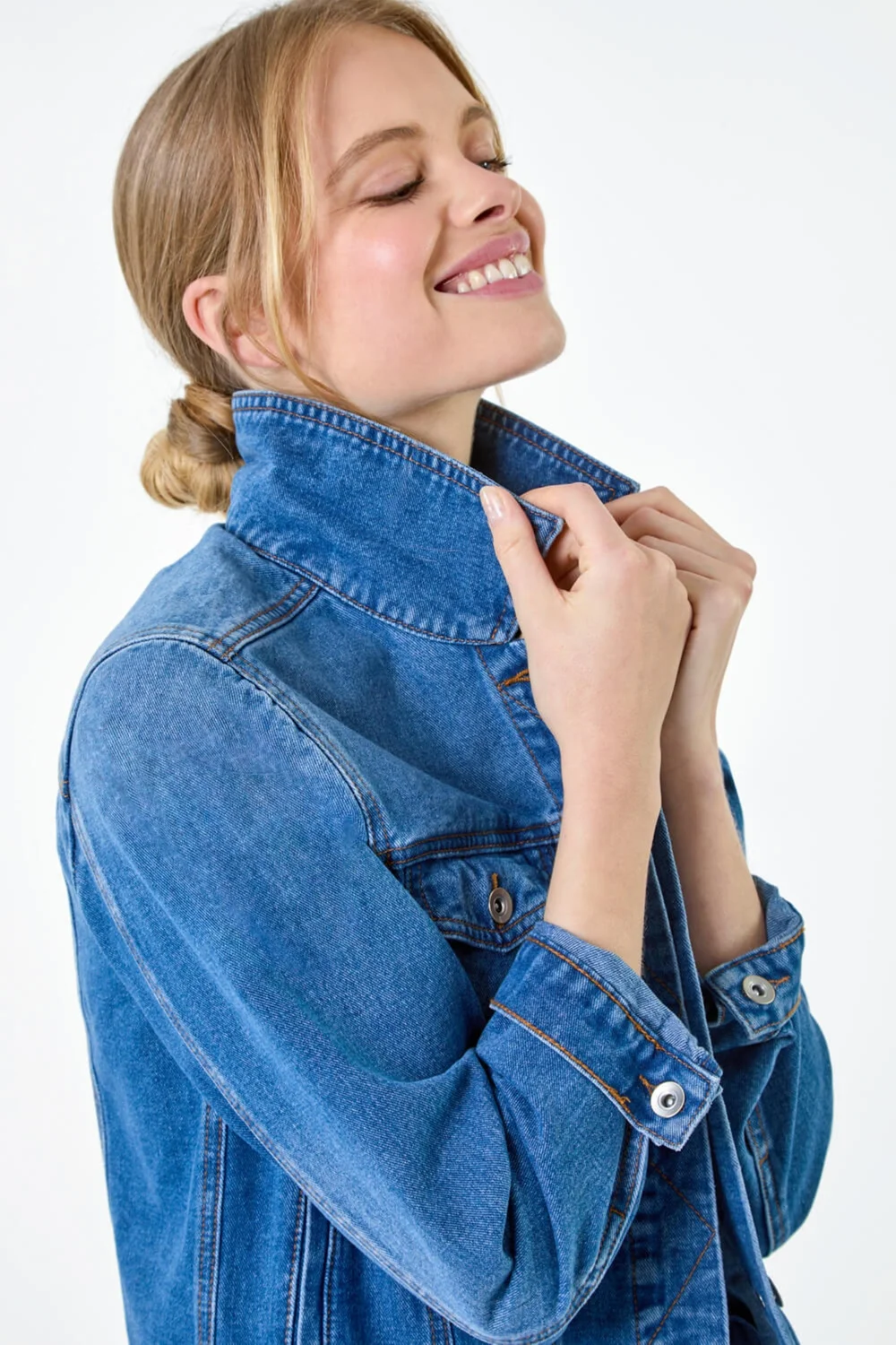 Roman Blue Classic Cotton Denim Jacket - 14 Image 1