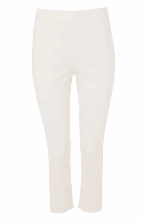 Roman Ivory Cropped Stretch Trouser Capri Summer Leggings 3/4 Pedal Pushers - 22 Image 4