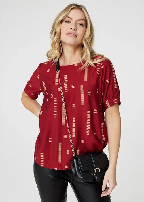 Izabel London Red Printed Blouse - 12 Image 1