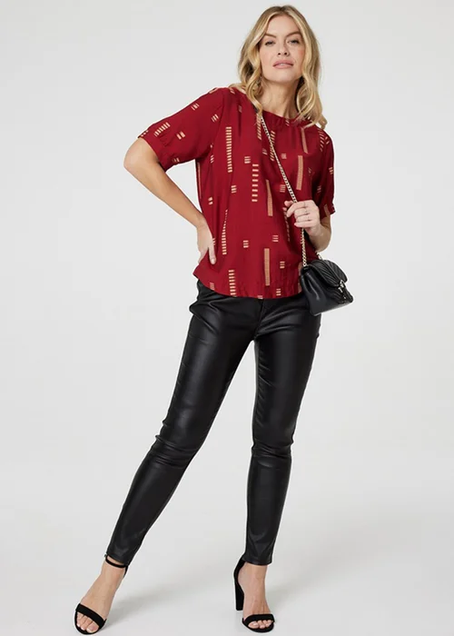 Izabel London Red Printed Blouse - 12 Image 4