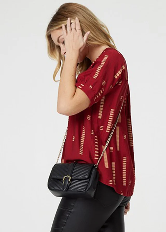 Izabel London Red Printed Blouse