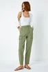 Roman Sage Casual Elastic Waist Cargo Stretch Trousers - 20 Image 2