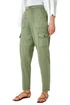 Roman Sage Casual Elastic Waist Cargo Stretch Trousers - 20 Image 1