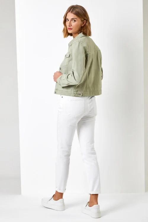 Roman Sage Classic Cotton Denim Jacket - 20 Image 2