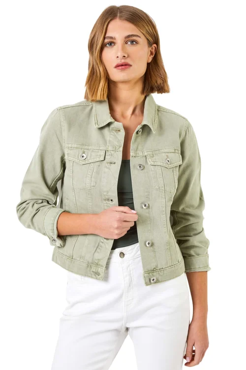 Roman Sage Classic Cotton Denim Jacket - 20 Image 1