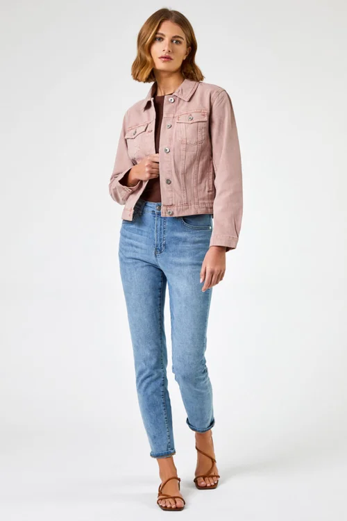 Roman Rose Classic Cotton Denim Jacket - 12 Image 4