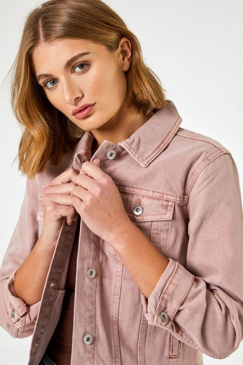 Roman Rose Classic Cotton Denim Jacket - 12 Image 2