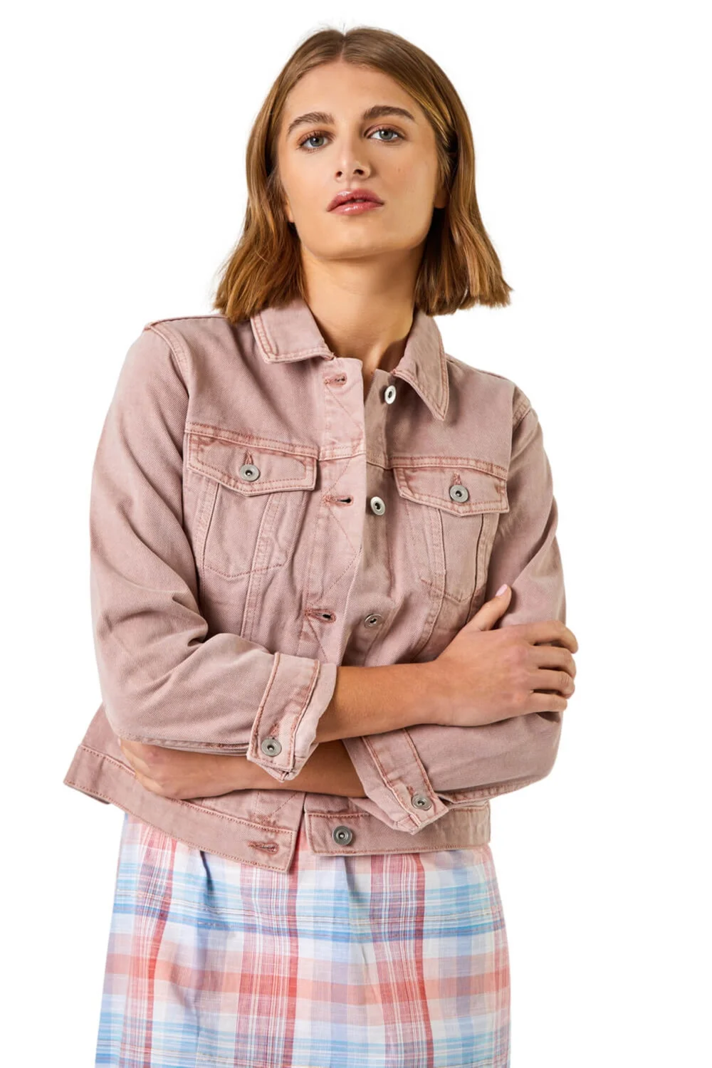 Roman Rose Classic Cotton Denim Jacket - 12 Image 1