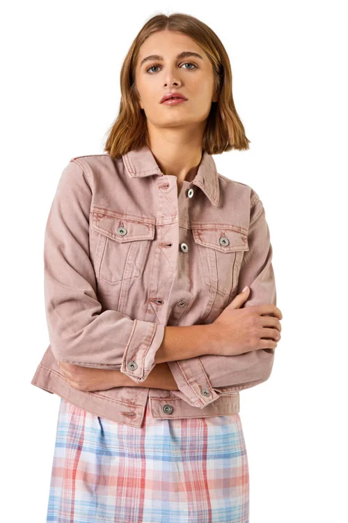 Roman Rose Classic Cotton Denim Jacket - 12 Image 1