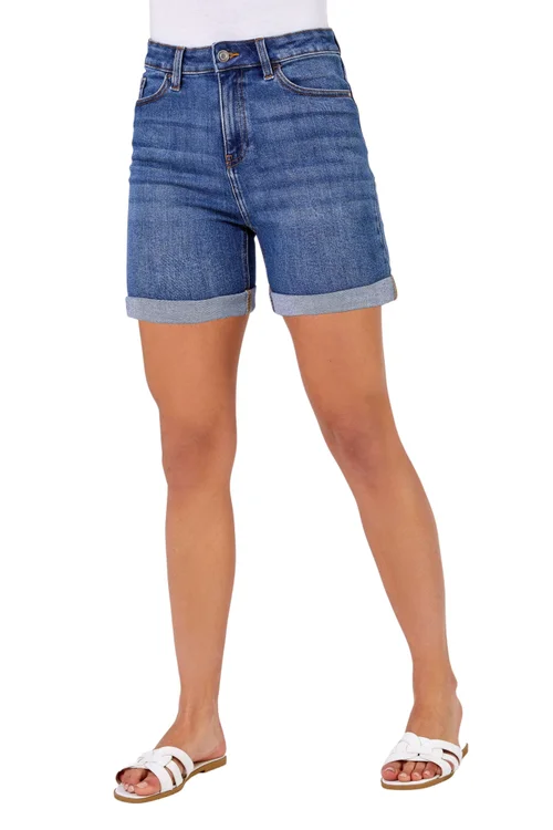 Roman Denim Stretch Denim Mom Shorts - Size 12 Image 1
