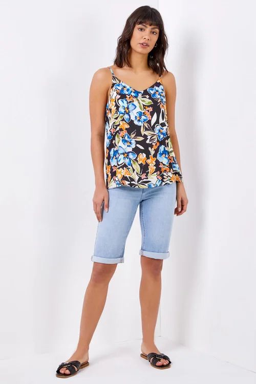 Roman Light Denim Essential Stretch Knee Length Shorts - 18 Image 3