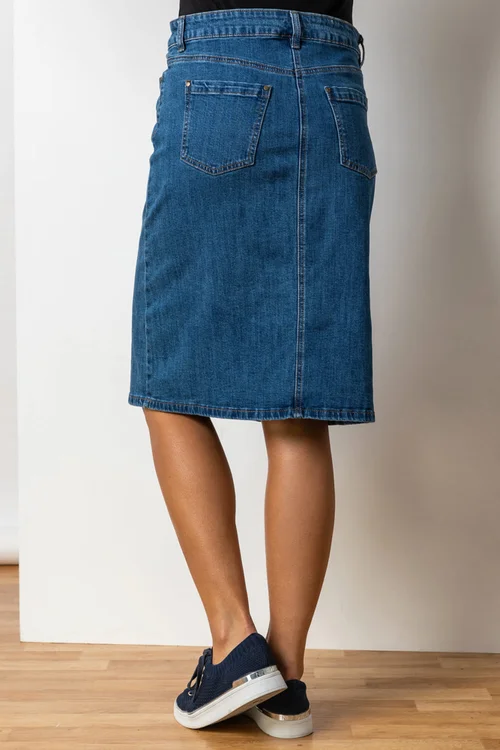 Roman Denim Cotton Denim Stretch A line Skirt - Size 18 Image 2