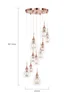 BHS Carmella 10 Light Cluster Copper (Adjustable 80-115cm x 35cm) - One Size Image 3