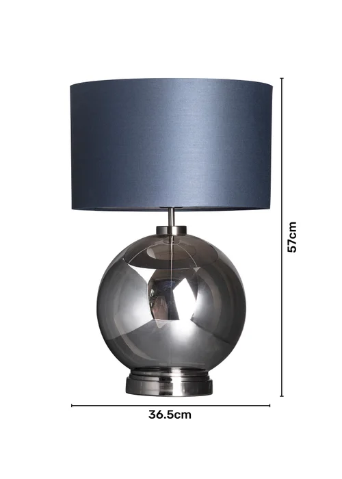 BHS Metro Table Lamp Smoke (57cm x 36.5cm) - One Size Image 4
