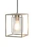BHS Hardy 1 Light Pendant Satin Nickel (Adjustable 57-127cm x 18cm) - One Size Image 3