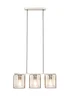 BHS Hardy 3 Light Diner Bar Satin Nickel (Adjustable 57-119cm x 60cm) - One Size Image 1
