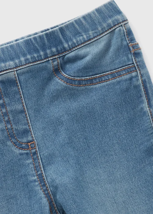 Girls Blue Lightwash Flare Jegging (7-15yrs) - Age 8 Years Image 2