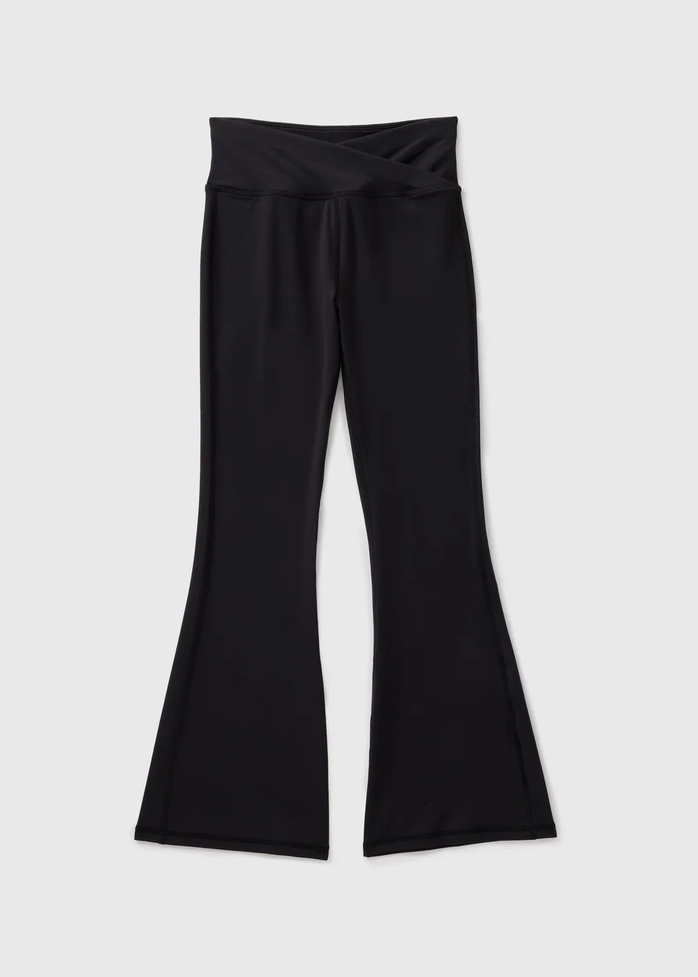 Girls Black Crossover Waist Flares (7-15yrs) - Age 7 Years Image 1
