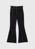 Girls Black Crossover Waist Flares (7-15yrs) - Age 7 Years Image 1
