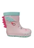 ToeZone Girls Pink Grace Novelty Dragon Rain Boot (Younger 6- Older 12) - Size 6 Infants Footwear Image 2