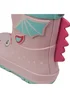ToeZone Girls Pink Grace Novelty Dragon Rain Boot (Younger 6- Older 12) - Size 6 Infants Footwear Image 3
