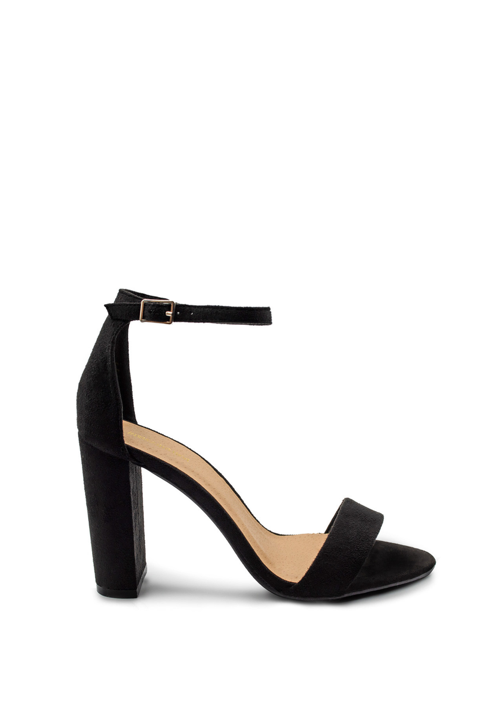 Where's That From Black Suede Skye Strappy Block Heels - Size 8 Image 1