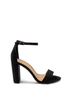 Where's That From Black Suede Skye Strappy Block Heels - Size 8 Image 1