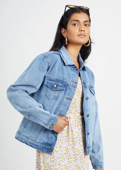 Brave Soul Blue Western Style Denim Jacket - 10 Image 1