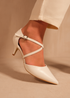 Where's That From White Pu Kennedi Low Kitten Heels - Size 3 Image 2